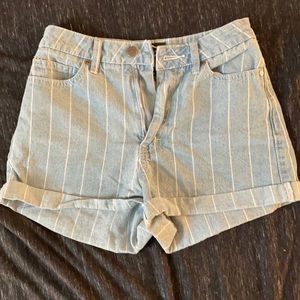 RVCA striped denim shorts